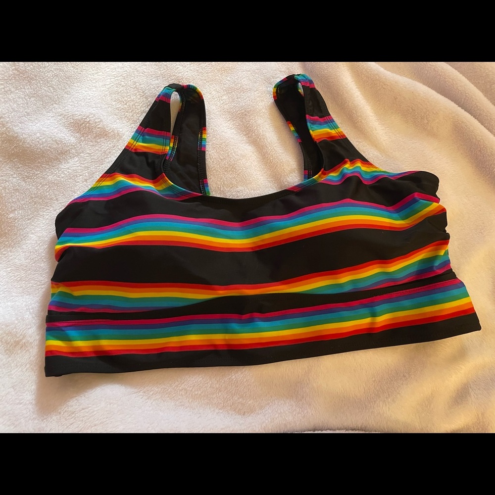 Torrid swimsuit top rainbow/pride